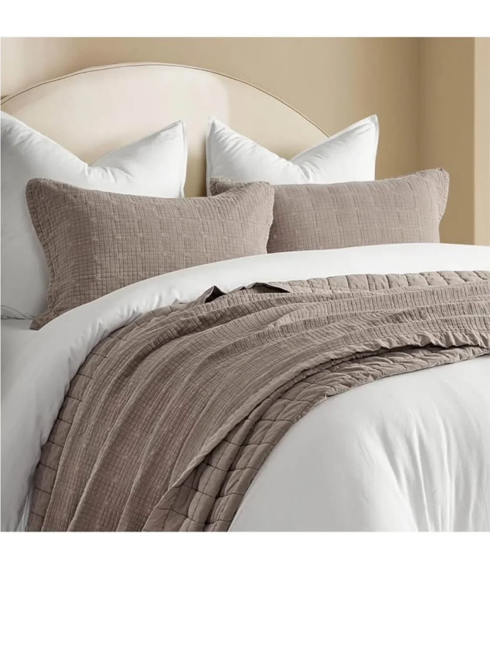 EVERGRACEHOME Stonewashed Cotton Quilt Set Queen Size, Ultra Soft Oversized